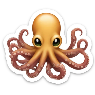 GG text with octopus image sticker