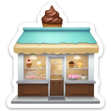 ice cream shop sticker