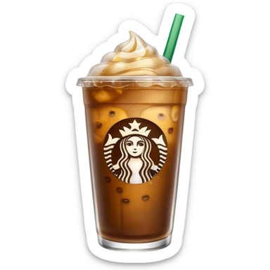Gold Starbucks iced coffee sticker