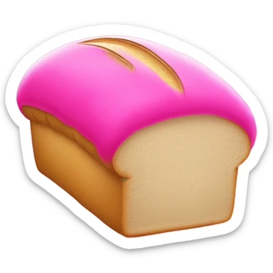 Hot pink loaf of bread sticker