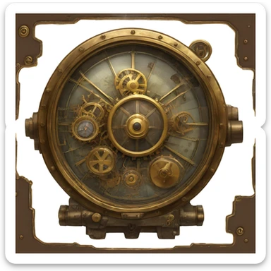 large screen steampunk frame radar display  sticker