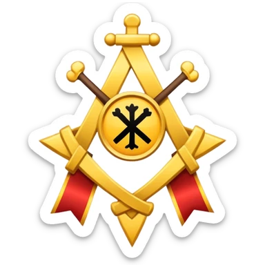 Cross with a name banner a crossed em  sticker