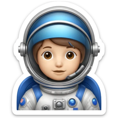 sparrow with astronaut suit sticker