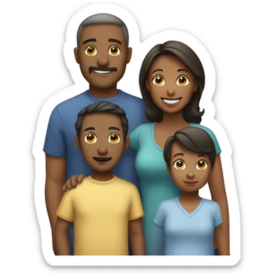 Family of 2 adults, 1 toddler and 1 helper sticker