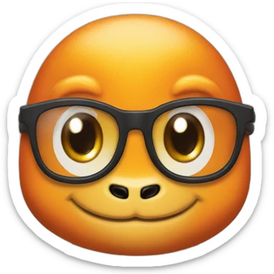 Charmander with glasses sticker