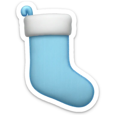 baby blue christmas stocking  sticker