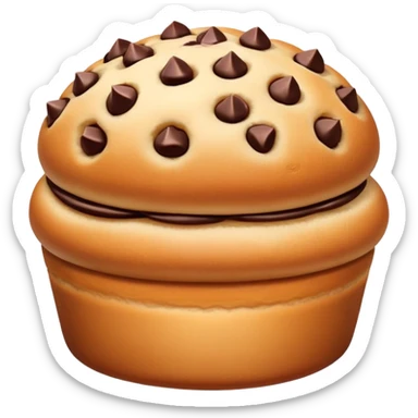 Chocolate chip bun sticker
