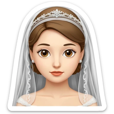 veil woman bride sticker