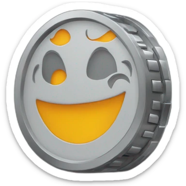 gray bitcoin coin retro disney character  sticker