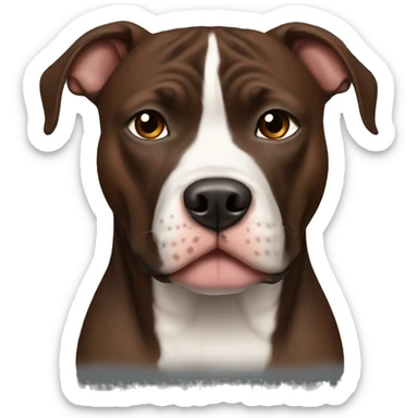 Black and brown pitbull sticker