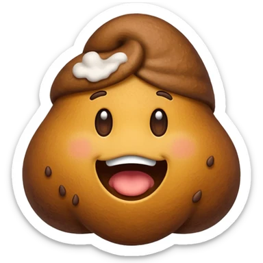 Poop emoji with 👓  sticker