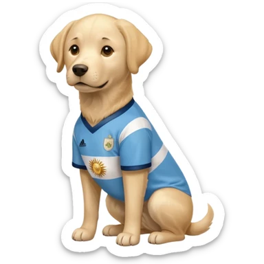 Labrador usando camisa da Argentina full body  sticker