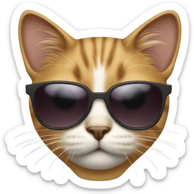 Cat with sunglasses sticker