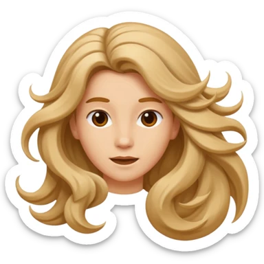 Hair flipping  sticker