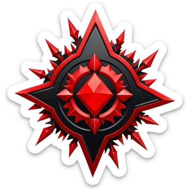 red and black chaos shards legion emblem sticker