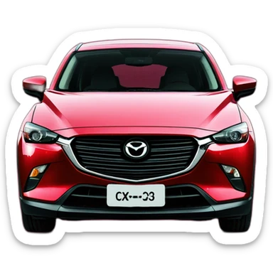 Mazda cx-3 front red sticker