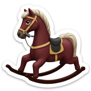 burgundy rocking horse sticker