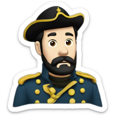 Captain haddock from tin tin sticker
