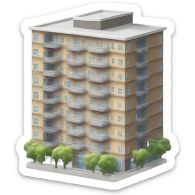 multi-storey residential building sticker