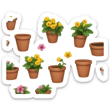 flower pots sticker