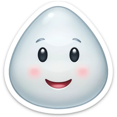 white gum drop sticker