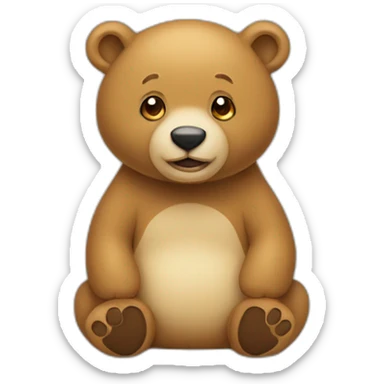 ein kleiner Bär der "Moin" sagt sticker