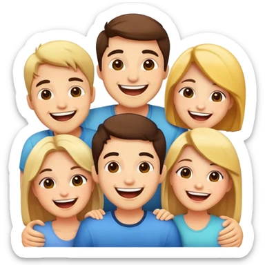 friends enjoying a fun moment sticker