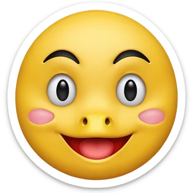 Smileyface with duckface lips and a sassy face sticker