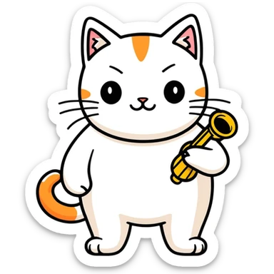 De un gato gracioso con Gaga’s y in mate sticker