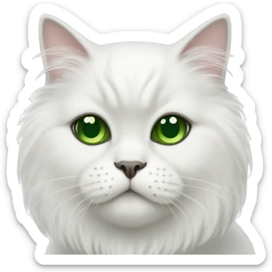 white persian cat with green eyes sticker
