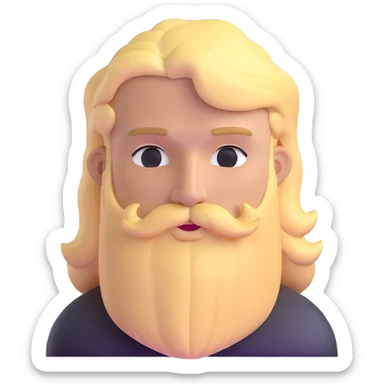 Mr Beast with blonde hair and beard sticker