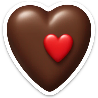 A chocolate with red heart sticker