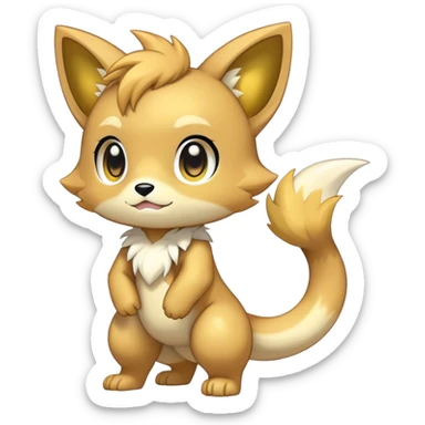 Shiny Chibi Anthro Sona Fakemon-Spectrobe Full Body sticker