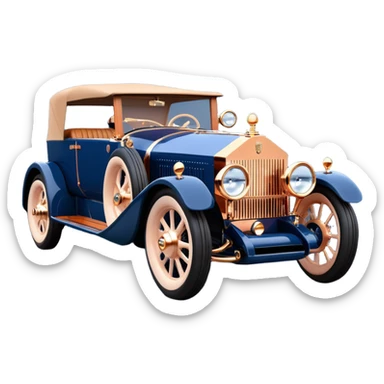 dark blue led lights hot rod nazi 1927 delicately inlaid rose gold wood barrel accents Scrooge McDuck’s chauffeur driven Rolls Royce futuristic electric plasma motors and dynamos with wide racing wheels that are strong agility advanced suspension and steering sticker