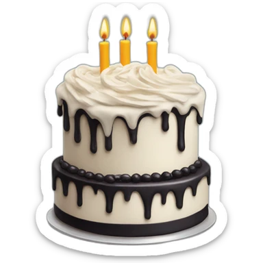 birthday cake addams family style sticker