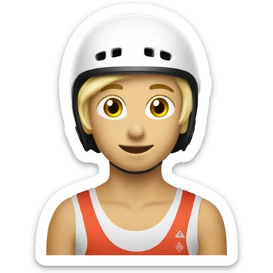 18 year old blond boy alpine slalom ski racing at 60 mph wearing a bib that says Rowmark. sticker