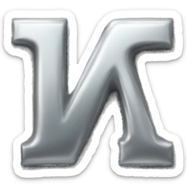 Realistic silver-metallic letter A, isolated.  sticker