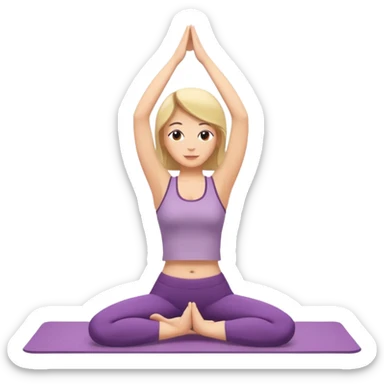 woman doing yoga sticker