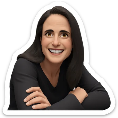 smiling solo with crossed arms sticker