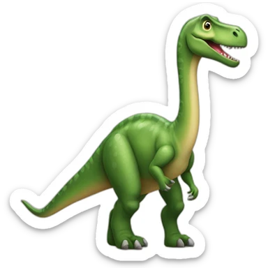 Long-necked herbivorous dinosaur sticker