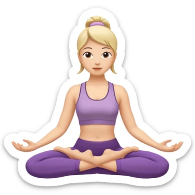 woman doing yoga sticker
