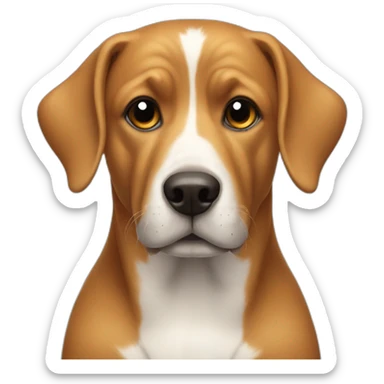 a cool dog's head sticker