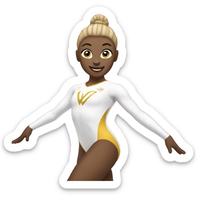 West chester ram gymnast white female sticker