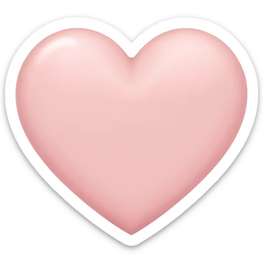 pale pink heart sticker