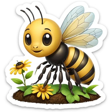 gardener bee sticker