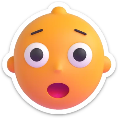 surprised face sticker