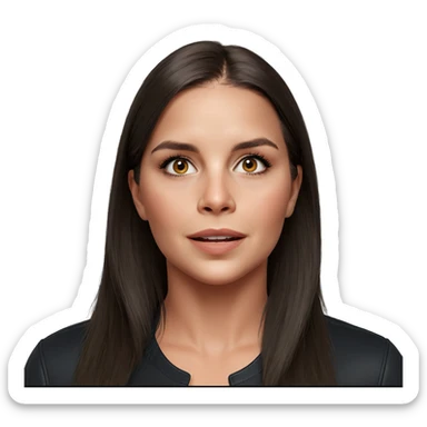 realistic portrait of girl sticker