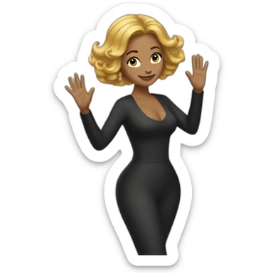 Person waving bey sticker