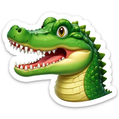 drooling from mouth crocodile emoji sticker