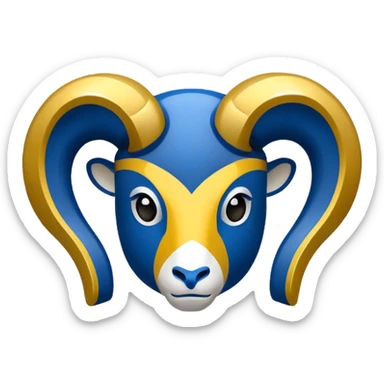 L.a. rams logo sticker